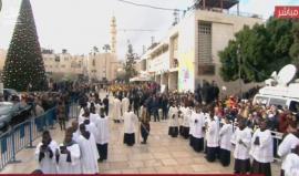 #شاهد #مباشر بدء احتفالات أعياد الميلاد في بيت لحم تحت شعار " #القدس_عاصمة_فلسطين "