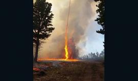 #شاهد رجل إطفاء يلتقط صورًا لدوامة النار في منطقة بولاية كولورادو غرب أمريكا !