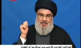 نصر الله: اجتمع العرب من أجل صاروخ أطلق من اليمن للسعودية ولم يجتمعوا لمواجهة الخطر المحدق بفلسطين