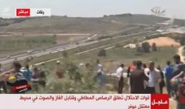 #شاهد #مباشر قوات الاحتلال تقمع فعالية تضامن مع الأسرى أمام معسكر " عوفر" غرب رام الله .