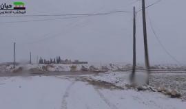 مشاهد لتساقط الثلوج على مدينة #حيان بريف #حلب الشمالي
تصوير عبيدة حياني