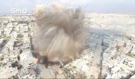 #شاهد  تفجير غرفة عمليات نظام الأسد وحزب الله في درعا