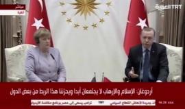 #شاهد.. #أردوغان ينبه المستشارة الألمانية أنجيلا #ميركل إلى عدم استخدام مصطلح "الإرهاب الإسلامي"