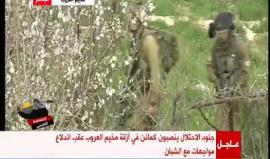 جانب من المواجهات الدائرة في مخيم العروب بالخليل