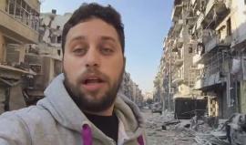 مشاهد من حي الشعار المدمر في #حلب المحاصرة 
(Mahmoud Rslan)