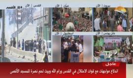 #شاهد #مباشر فعاليات يوم الغضب في القدس المحتلة والضفة الغربية وقطاع غزة تضامنا مع الأقصى المبارك . 
#جمعة_الغضب