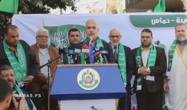 مؤتمر صحفي لحركة حماس إعلاناً عن بدء فعاليات انطلاقتها التاسعة والعشرين