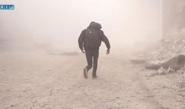 شهداء وجرحى جراء غارات النظام على مدينة #دوما بالغوطة الشرقية في ريف دمشق