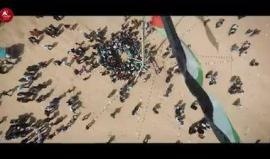 الجمعة الثالثة في مسيرة العودة الكبرى شرق جباليا.. رفع سارية العلم الفلسطيني