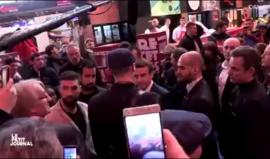 #شاهد "بيضة" تصيب رأس مرشح رئاسي بـ فرنسا