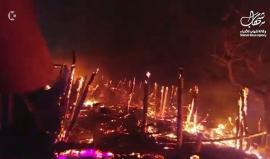 فيديو نقلا عن القناة العاشرة يظهر الحرائق الكبيرة داخل الكيان الصهيوني