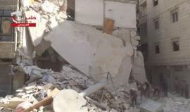 دمار جراء القصف الجوي على حي الفردوس في #حلب