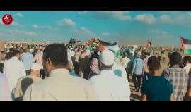 #شاهد مشاركة الجماهير الفلسطينية في جمعة من #غزة للضفة شرق #جباليا شمال قطاع #غزة