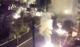 #عاجل.. المشاهد الأولى من القصف بالقنابل العنقودية من قبل الطيران الروسي على أحياء مدينة #حلب المحاصرة