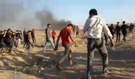 #مباشر مواجهات من نقطة الصفر بين المتظاهرين وقوات الاحتلال شرق مدينة غزة