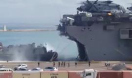 #فيديو من المناورات البحرية الاسرائيلية الأمريكية المشتركة على الشواطئ الفلسطينية المحتلة