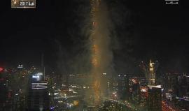 #شاهد .. جانب من احتفالات مدينة دبي الإماراتية بالعام الجديد 2017 وهي من أكبر الاحتفالات على مستوى العالم .