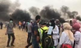 #مباشر من شرق خانيونس جنوب قطاع غزة في الجمعة السادسة من #مسيرة_العودة_الكبرى