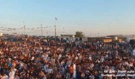 #شاهد مقتطفات من صلاة العيد في مخيم العودة شرق مدينة غزة .