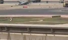 تحطم طائرة أميركية من طراز F18 خلال هبوطها اضطراريا في مطار #البحرين الدولي