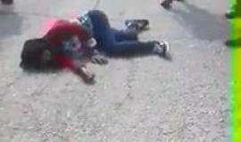 #شاهد جنود الاحتلال يطلقون النار صوب فتاة فلسطينية قرب يعبد بجنين بدعوى محاولتها تنفيذ عملية طعن وسط كيل الفاظ بذيئة