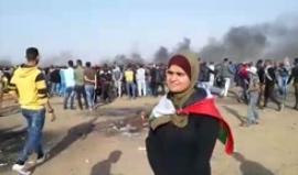 #شاهد رسالة بلغة الإشارة للصم من مسيرة العودة شرق خانيونس