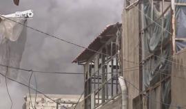 سوريا - دمشق : الطيران الحربي ينفذ عدة غارات جوية على حي القابون الدمشقي