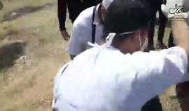 #فيديو اصابة بالاغماء لأحد الشبان جراء اعتداء الاحتلال على المشاركين في مسيرة العودة شرق خانيونس بقنابل الغاز