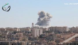 #شاهد .. القصف العنيف على أحياء مدينة حريتان شمال #حلب اليوم من قبل الطيران الحربي والمروحي بالصواريخ الفراغية والبراميل المتفجرة .

#اوقفوا_ارهاب_روسيا #STOPRUSSIA