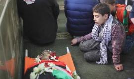 تشييع جثمان الشهيد محمد زيدان في بلدة بير نبالا شرق القدس