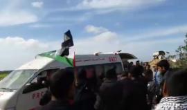 #شاهد إصابة في مواجهات مع الاحتلال شرقي خانيونس جنوب قطاع غزة