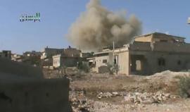 #سوريا: قصف جوي على مدينة #الرستن بريف #حمص الشمالي