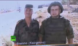 هذا ماحدث خلال بث لقناة روسيا اليوم من طريق الكاستيلو الخاضع لسيطرة النظام السوري ومليشياته شمالي #حلب