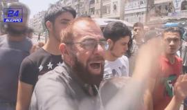 اللحظات الأولى من القصف الجوي على حي الصالحين في #حلب ظهر اليوم، والذي أسفر عن وقوع عددا من الشهداء والجرحى 
(حلب 24)