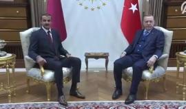 #فيديو أردوغان يستقبل أمير قطر في القصر الرئاسي ويعقدا اجتماعا مغلقا بعيدا عن وسائل الإعلام