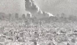 الاحتلال ينشر فيديو للحظة قصف مبنى الكتيبة غرب غزة قبل قليل