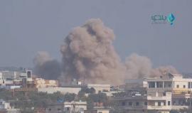 مشاهد من القصف الجوي المتواصل على مدينة #الأتارب بريف #حلب الغربي