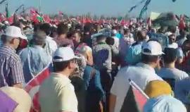 #شاهد #مباشر تدفق حشود غفيرة للمشاركة في فعالية ضخمة بمدينة اسطنبول التركية نصرة للقدس والمسجد الاقصى