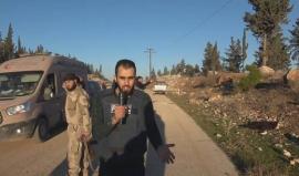 اللحظات الأولى لوصول الدفعة الأولى من مهجري حلب بالباصات الخضراء إلى ريف حلب الغربي
(هادي العبدالله)