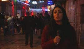 شجرة الميلاد البيضاء بالقدس تحمل رسائل تطالب بوقف هجرة المسيحيين منها .
تقرير لما غوشة 
ايليا للاعلام