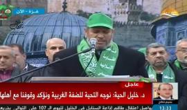 كلمة القيادي في حركة المقاومة الاسلامية حماس د. خليل الحية خلال مهرجان انطلاقة الحركة ال29 في مدينة غزة