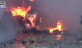 مشاهد مؤلمة من المجزرة التي أرتكبها الطيران الحربي بالقصف على مدينة #إدلب السورية 
تقرير: معاذ الشامي
تصوير: Husam Hezaber