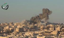 قصف بالبراميل المتفجرة على مدينة حريتان بريف #حلب الشمالي