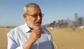 This is doctor Walid Amer spokesman of the great maech of return speaking from the return camp in khanyounis about the main goals of the peaceful march of today 22nd of June 2018