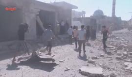 #شاهد| ضحايا جراء القصف الجوي على مدينة #تلبيسة بريف #حمص الشمالي