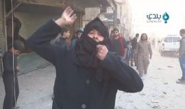 مأساة متواصلة .. 
دمار واسع جراء القصف الجوي على حي تل الزرازير في مدينة #حلب المحاصرة