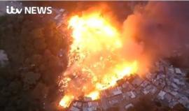 #شاهد حريق يلتهم أحد الأحياء الفقيرة في ساو باولو أكبر مدن البرازيل