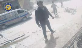 ضحايا جراء قصف طائرات الأسد على مدينة حمورية بالغوطة الشرقية بريف دمشق