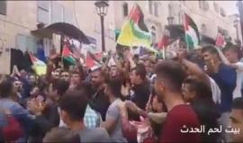 #شاهد مسيرة في بيت لحم نصرة للأسرى المضربين في سجون الاحتلال