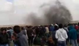 شرق خانيونس الأن 
#مسيرة_العودة_الكبرى